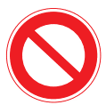 代表性的「禁制標誌」：車両通行止め