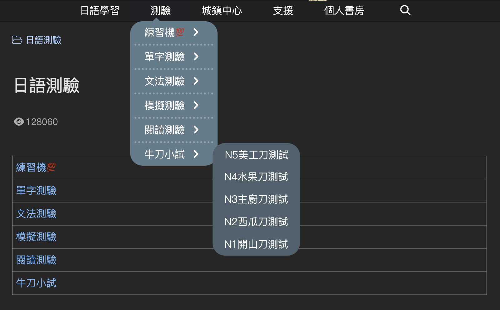 子選單跟隨父選單