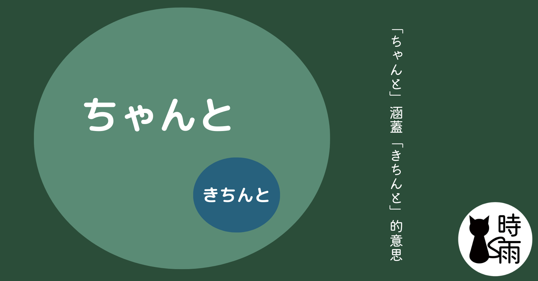 「ちゃんと」和「きちんと」