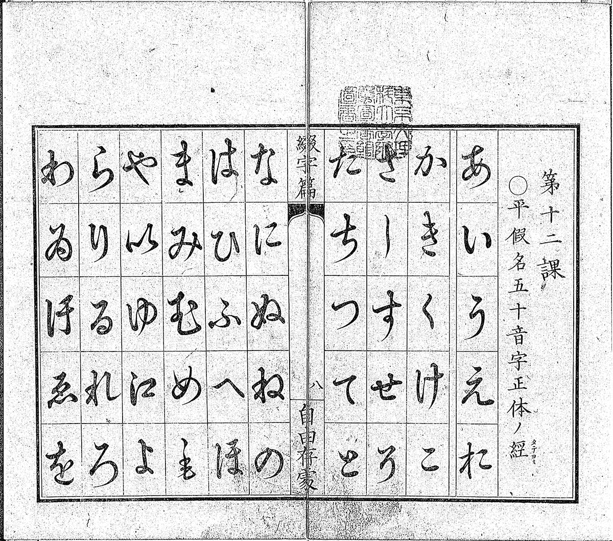 完整五十音:平假名