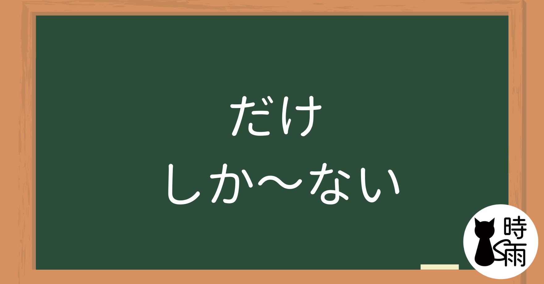 N5文法43【表現篇】「だけ」和「しか~ない」