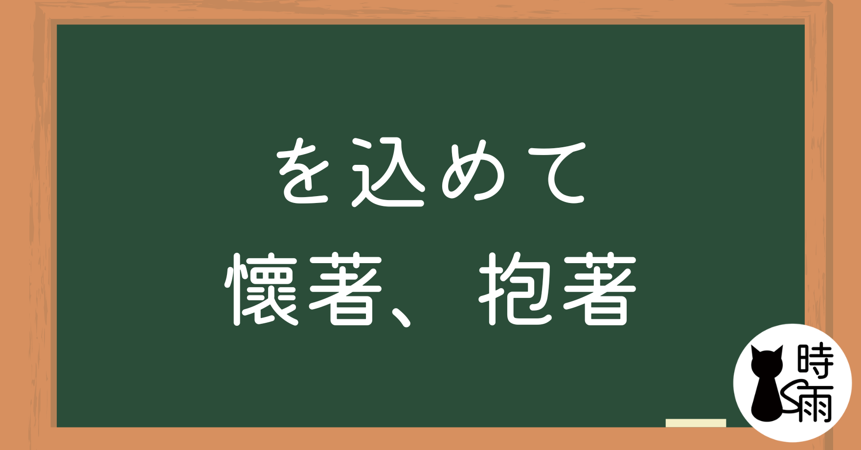 N3文法131「を込めて」懷著、帶著