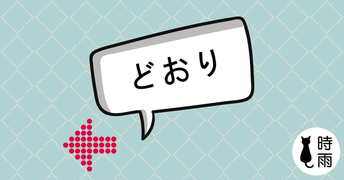 N3文法64「どおり・とおり」按照、正如