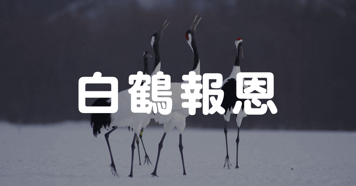 白鶴報恩(鶴の恩返し)日本童話│中日文對照