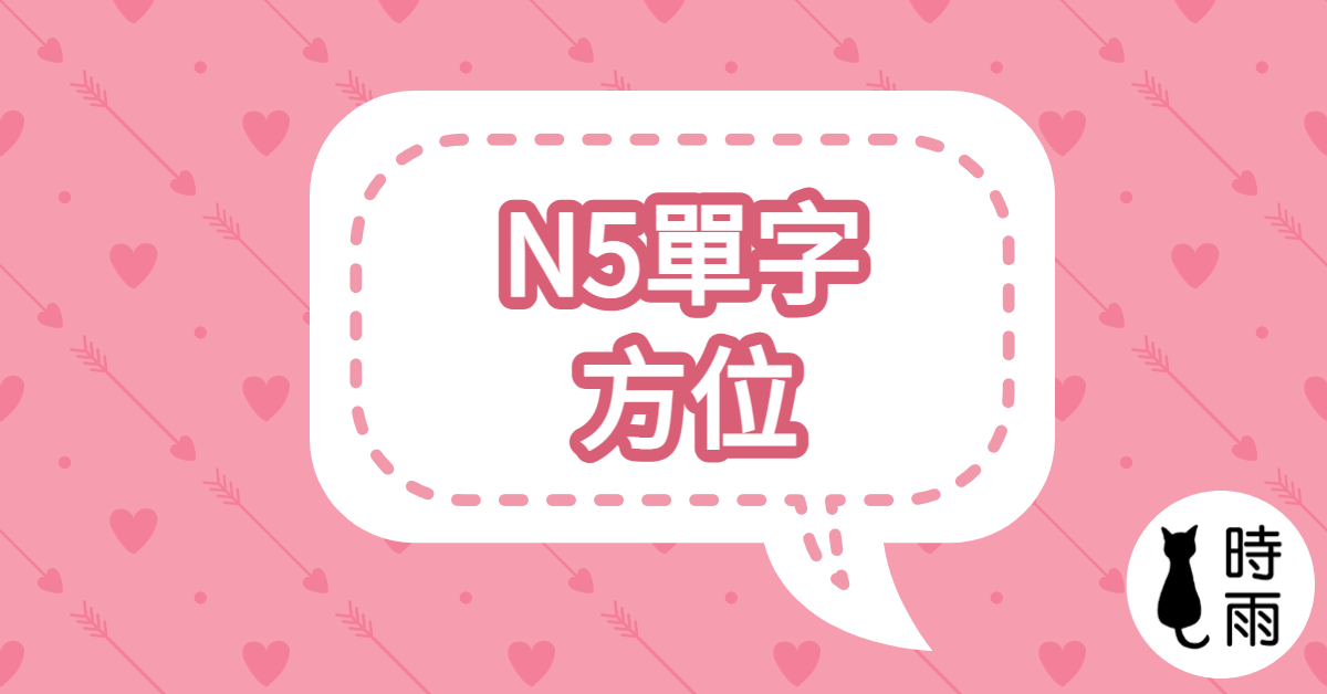 N5日文單字（名詞）方位