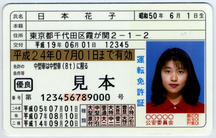 日本駕照運転免許証